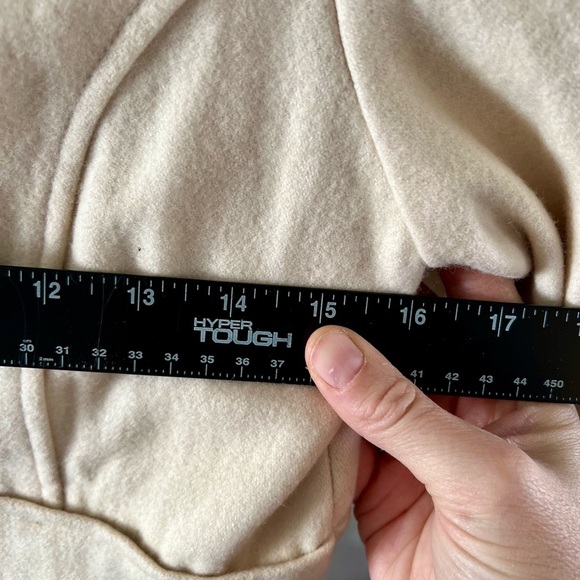 Anthropologie Tulle Wool Blend Cream Peacoat, Size XS - Picture 7 of 13